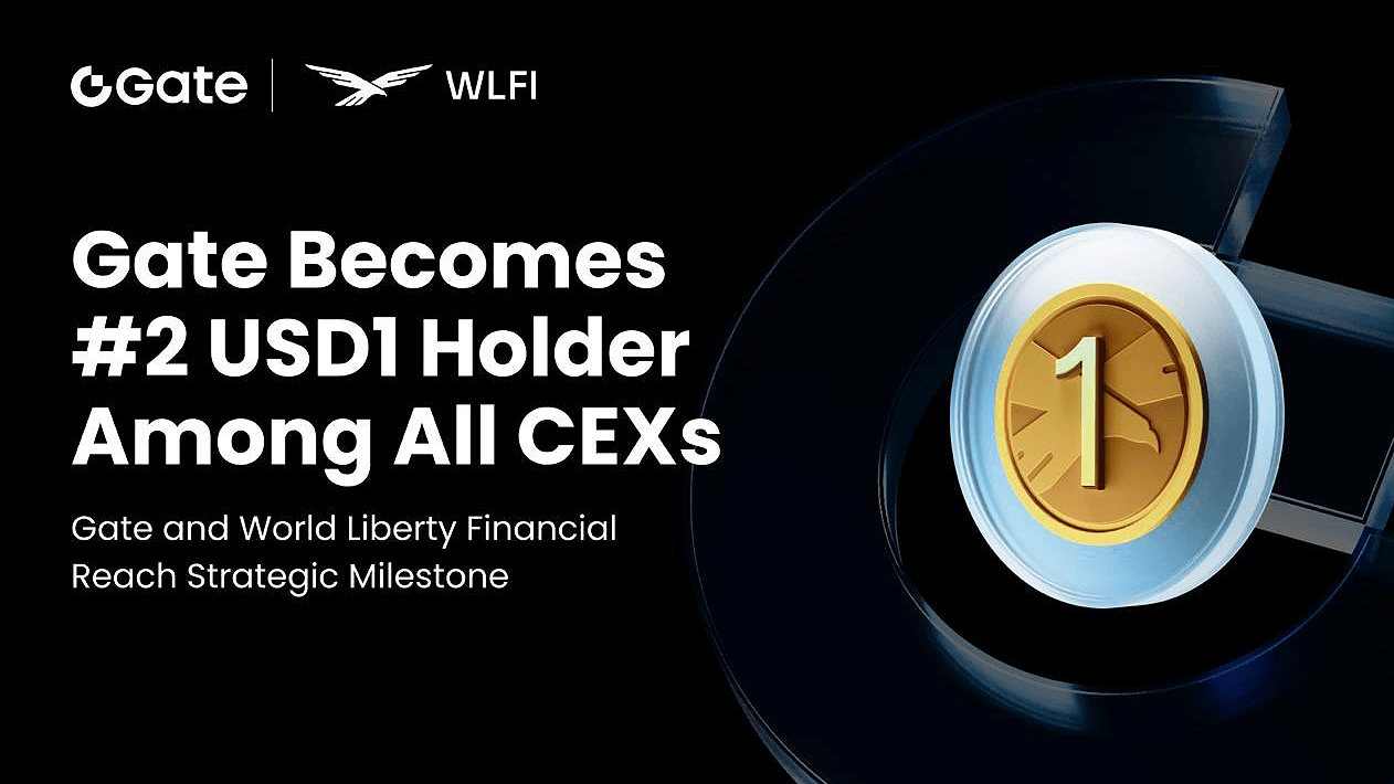 Gate and World Liberty Financial Reach Strategic Milestone: Gate Becomes Second-Largest Holder of USD1 Among Centralized Exchanges