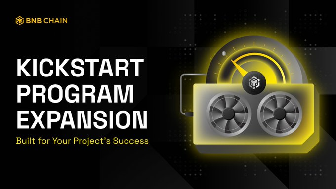 Kickstart Program Upgraded, LaaS Fully Merged: BNB Chain revamped its Kickstart Program into a one-stop builder hub, merging the LaaS initiative, introducing two tracks (DApp Building & Growth), and connecting projects to 50+ service providers across 18 categories.
