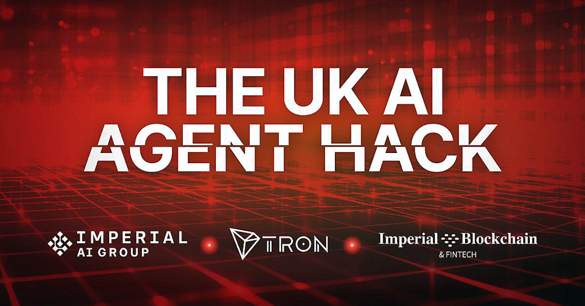 Justin Sun Named Best Blockchain Innovator at UK AI Agent Hackathon by Imperial College London, TRON DAO is Title Sponsor