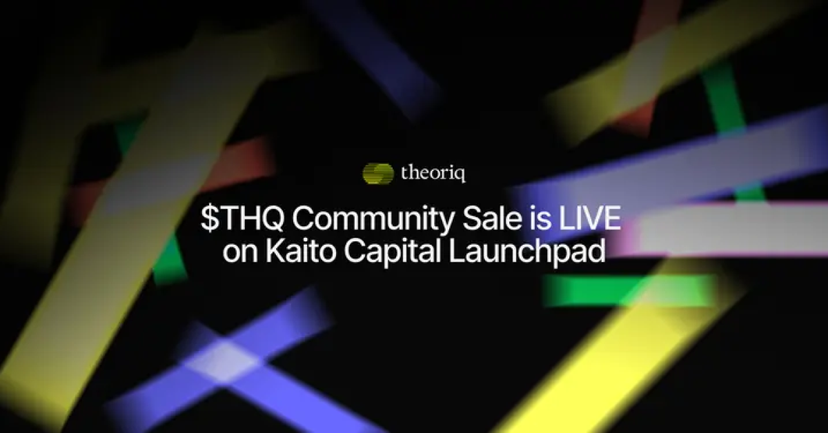 Theoriq Launches Community Sale via Kaito Capital Launchpad, Releases THQ Tokenomics